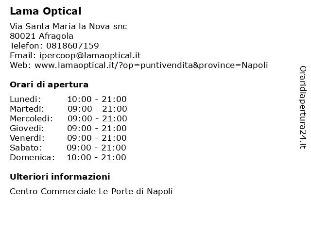 Lama on sale optical ipercoop